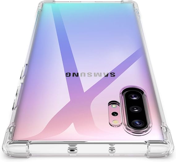 Case for Samsung Galaxy Note 10 Plus, Transparent Ultra Thin Soft TPU Silicone Case, Shockproof Bumper Protection Four Corners Reinforced Cover for Samsung Galaxy Note10+, Transparent