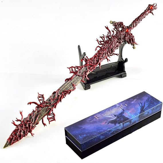 Superbuybox Game Elden Ring DLC Nightreign 12''30cm Blasphemous Blade Greatsword Giftbox Martial Arts Game Collection Gift Desk Decor w/Display Stand