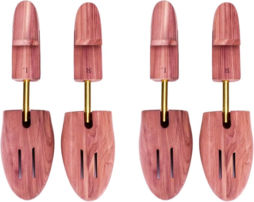 Shoe Tree for Men,Wooden Shoe Stretcher Men,Cedar Shoe Trees, Adjustable Shoe Trees for Sneakers or Boots