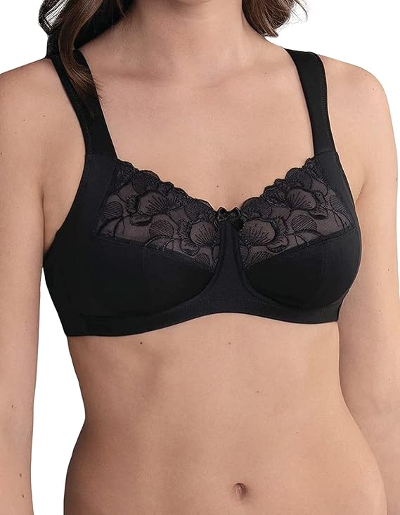 Anita Care Lucia 4723X-001 Women's Black Mastectomy Post Operative Bra 48B