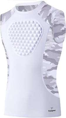 Youper Adult Padded Chest Protector Shirt, Heart-GuardSternum Protection for Baseball, Football, Lacrosse & Goalies