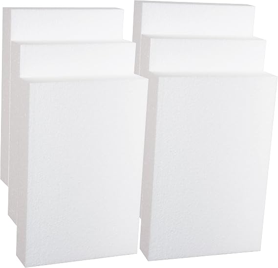 Silverlake 8x12x2 Craft Foam for Styrofoam Block Projects (6-Pack)