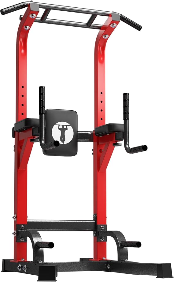 Power Tower Squat Rack Free Standing Pull Up Bar,Multi-Function Free Standing Power Rack Pullup Bar,Tower Pull Up Dip Station Of Up 500lbs,Adjustable Height Dip Station For Gym Home