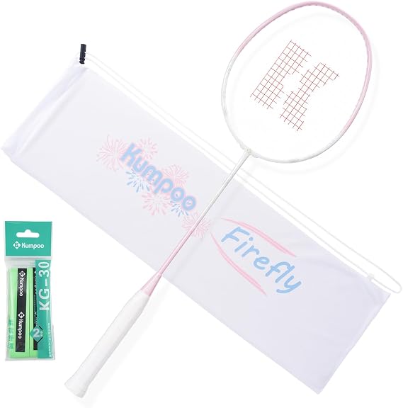 Badminton Racket Pre-Strung Set with Overgrip and Cover for Beginner