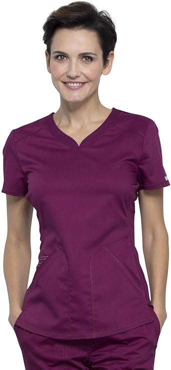 Cherokee Revolution Scrub Top for Women V-Neck 2 Pockets Classic Fit