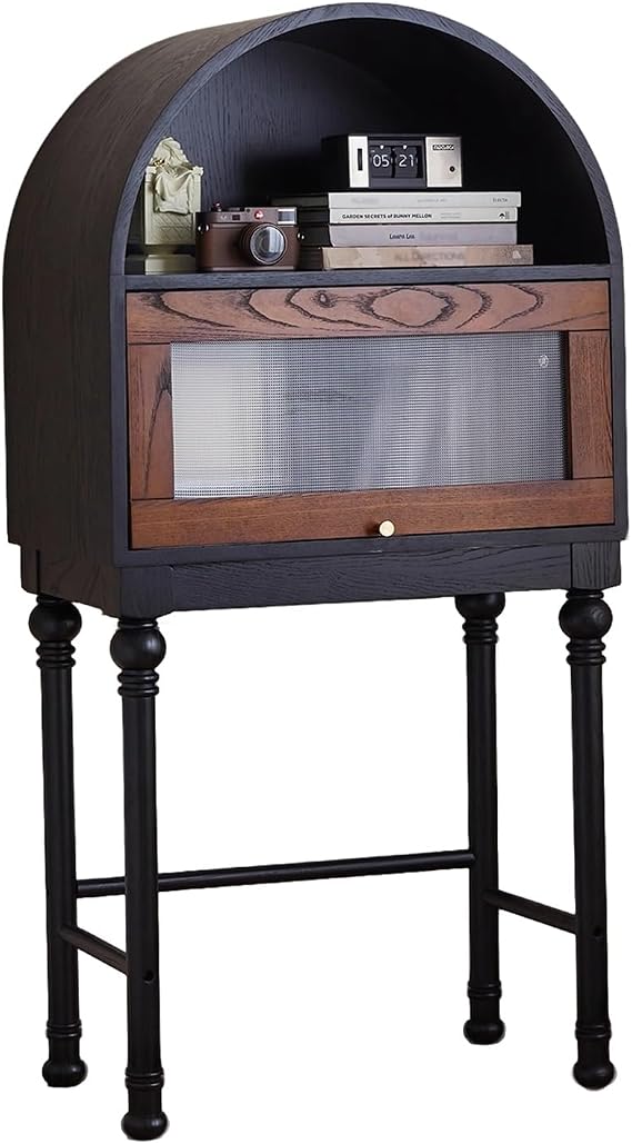 Accent Storage Cabinets with Open Shelf, Farmhouse Console Table,Solid Wood Sofa Table,2-Tier Entryway Accent Table for Entryway, Foyer, Hallway, Living Room