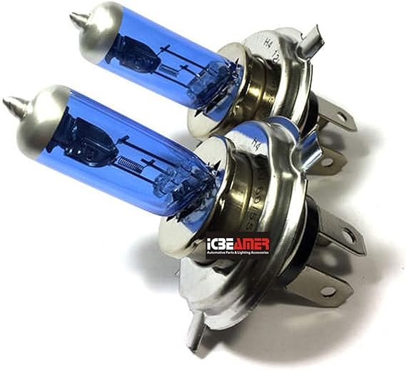 ICBEAMER H4 9003/HB2 12V 100W Super White Direct Replace Auto Vehicle Headlight Replacement OEM Halogen Light Bulbs