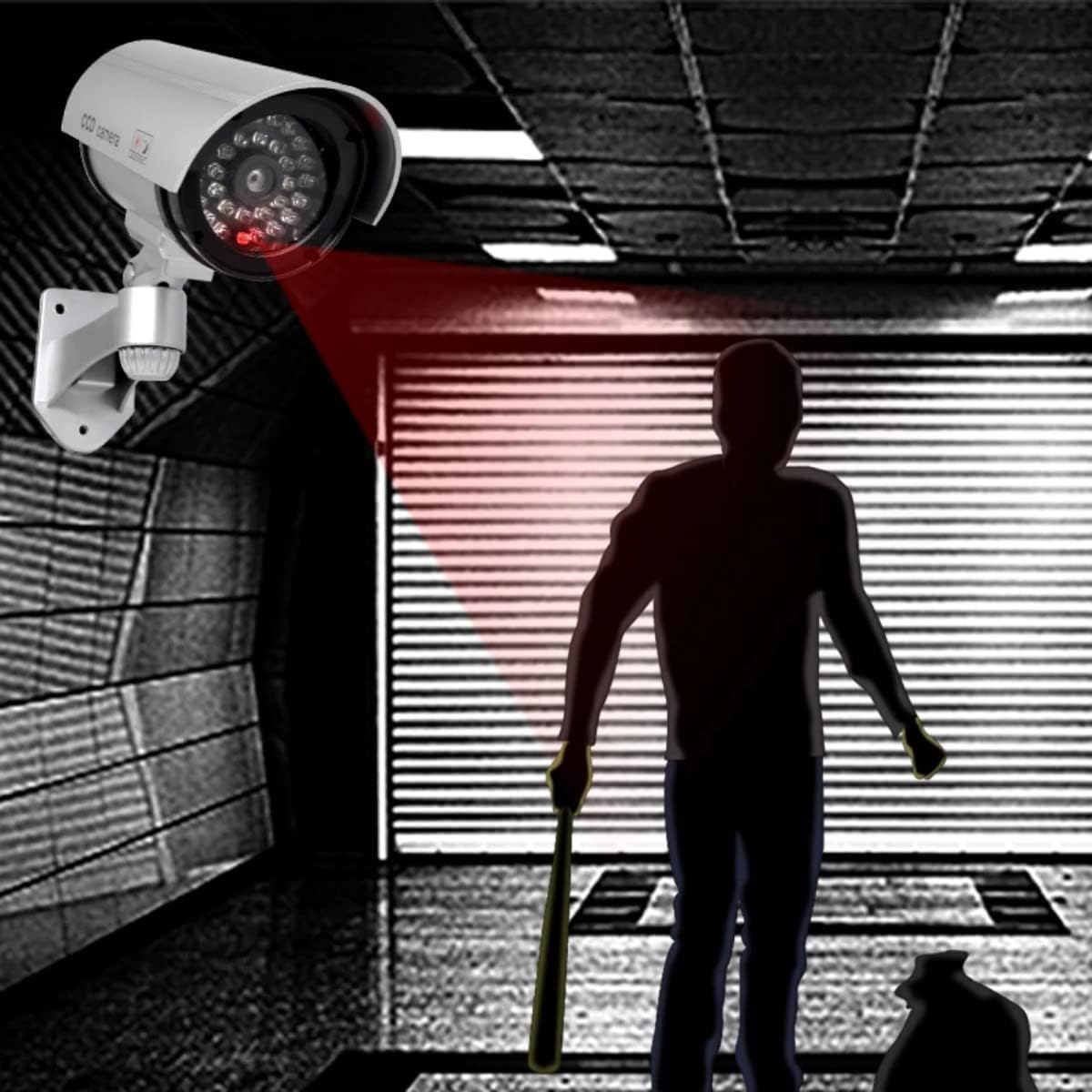 BUFFER® 100% Realistic Fake Security Camera for Indoor and Outdoor