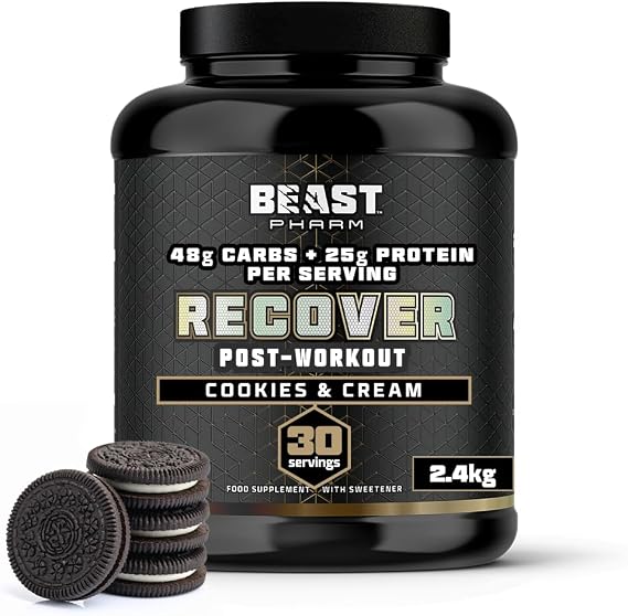 Beast Recover Mass Gainer Carbs and Whey Protein Powder - Cookies & Cream