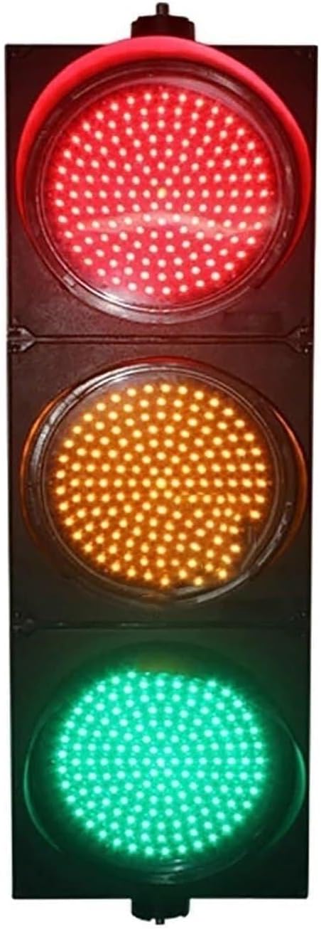 LED Traffic Signal Light, Red/Yellow/Green, 200mm/300mm, Waterproof, Industrial Warning Light with Remote Control, 24V/12V Wiring, Easy Installation(24V)
