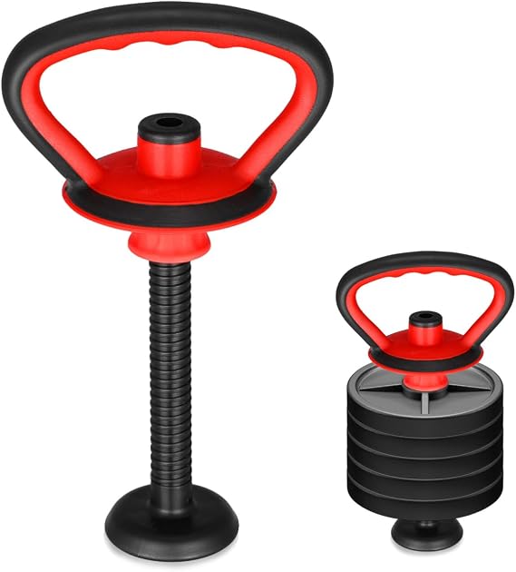 Luxshiny Kettlebell Handle Replacement with Base Nut Adjustable Grip for Strength Training Workout Equipment Home Gym Office Break Workouts Portable Kettlebell Accessories