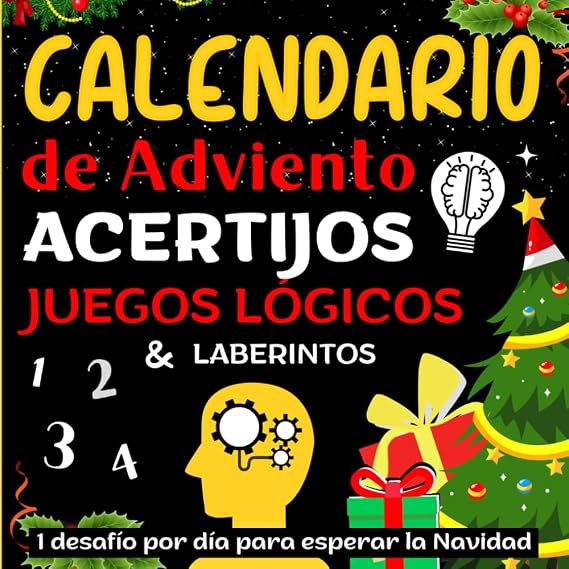 Independently published Calendario de Adviento Acertijos: Libro de 25 desafíos, juegos lógicos, enigmas y laberintos para adolescentes y adultos mientras esperan la Navidad | ... 12 años para divertirse antes de las fiestas
