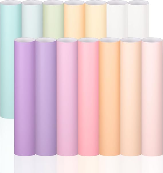 VINYL FROG Pastel Adhesive Vinyl Bundle 14 Pack Boho Vinyl Sheets