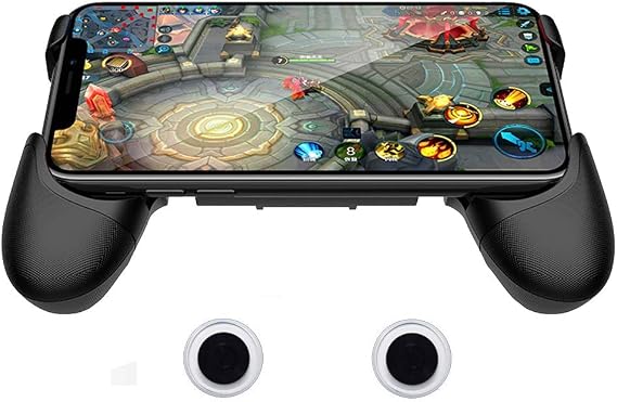 Universal Mobile Game Joystick Spiral Mini Joystick Game Handle Grip Controller Rocker Joypad Foldable Stand Holder for Cellphones (Handle Holder with Joystick)