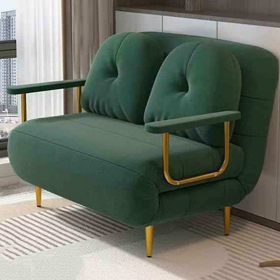 Space Saving Convertible Folding Sofa Bed Adjustable Backrest with Pillow Floor Sofa Lounge Futon Sofa Bed Comfortable Single Sleeper for Living Room Bedroom & Office Fold Out Chair Bed
