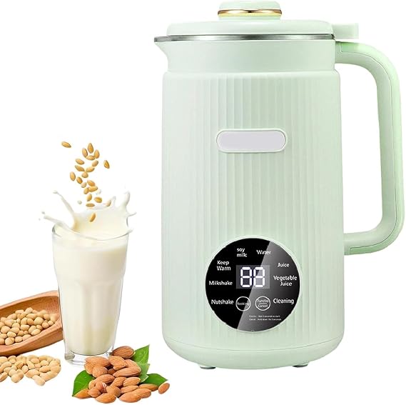 Nut Milk Maker Home, Automatic Almond Milk Machine for Homemade Plant-Based Milk, Oat, Soy,Yogurt and Dairy Free Beverages,Vegetable Juices,Soy Milk Maker with Delay Setting and Self Cleaning B