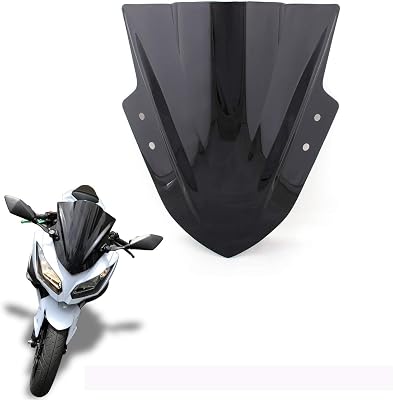 Areyourshop Windshield WindScreen Double Bubble for Kawasaki Ninja 300 EX300 2013-2017