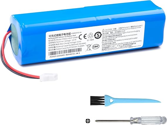 6800mAh Replacement Battery for Proscenic M7 Pro M8 Pro M7 Max, Uoni V980 Max V980 Plus, Roidmi Eve Plus, Lydsto R1, VIOMI S9, Onson J30 Pro, Lenovo LR1, Xiaomi Viomi S9 D800 L900 Robot Vacuum Cleaner