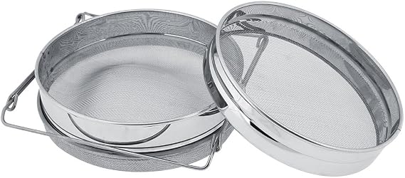 Stainless Steel Honey Strainer, Double Sieve Filter for Beekeeping, Adjustable Bee Extraction Tools for Buckets, Essential Beekeeping Equipment