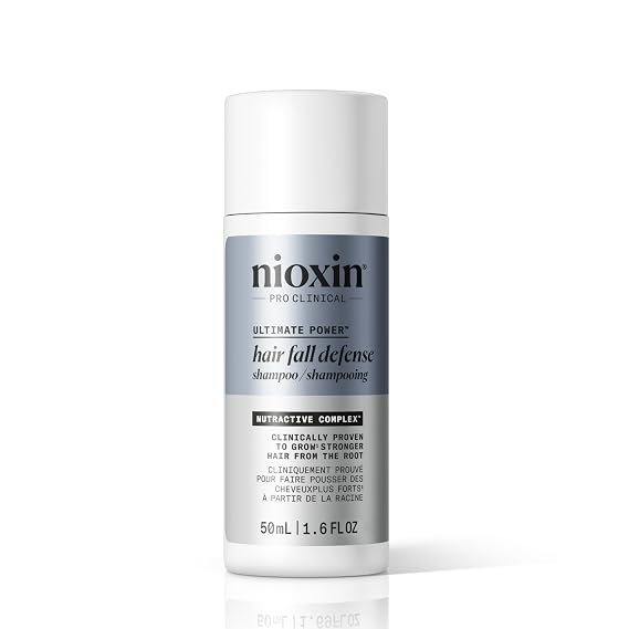 Nioxin Hair Fall Defense Shampoo | For Visibly Less Hair Loss | Activates Hair Follicles | With Lauric Acid, Caffeine, Niacinamide and Sandalore