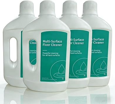 Floor Cleaner Liquid, 1 Liter Plant Formula, No Residue Robot Vacuum Cleaner Detergent, Compatible with Dreame L10/L20/L30/X30/X40/X50 Ultra, Suitable for All Hard Floors