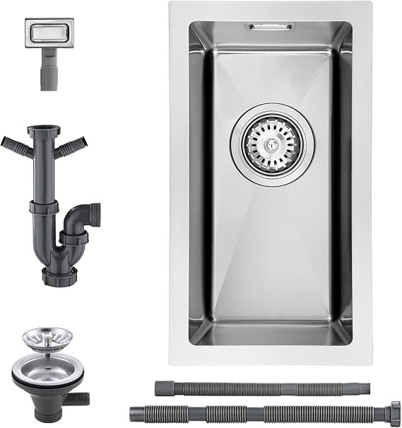 25x45cm Small Kitchen Sink, Nano-Silver