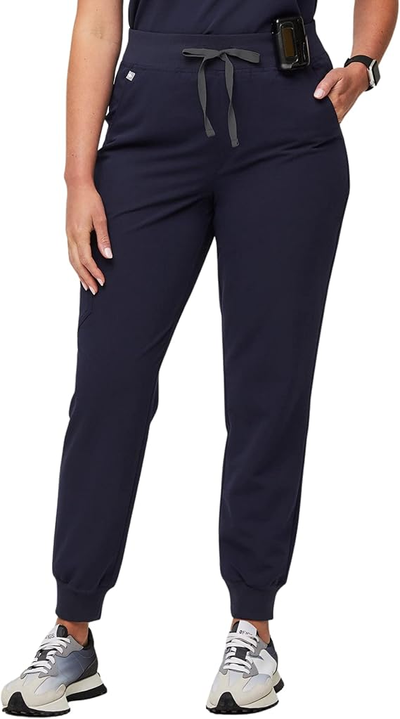 FIGS Zamora High-Rise Jogger Scrub Pant for Women | Navy, Tall XS