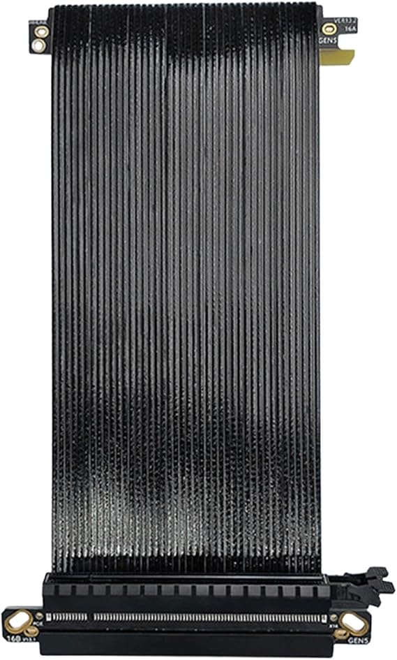 Pcie5.0 X16 延長ケーブル ケース用 ダブルリバースグラフィックカードコード フレキシブルケーブル 交換用 低遅延 Gpu