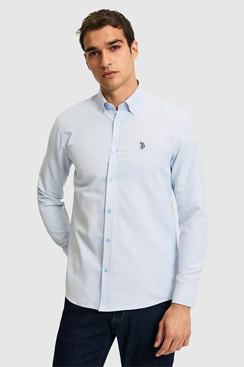 U.S. Polo Assn. Erkek Beyaz Gömlek Basic 50324708-VR013