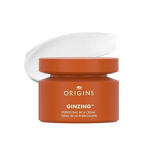Origins GinZing Energizing Rich Cream | Face Moisturizer for Dry Skin with Niacinamide, Caffeine, Ginseng, 1.7 Fl Oz