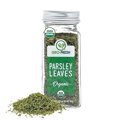 Geo-Fresh Organic Parsley, 0.42 oz 12g, Seasoning | Soups & Salads | Non-GMO, Kosher, 100% Organic, Gluten Free, USDA Certified