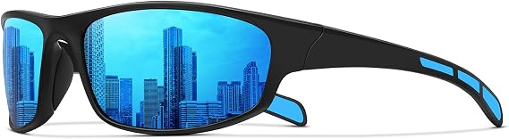 Sports Polarized Sunglasses for Men Women Wrap Around Sun Glasses Fishing Cycling Driving Running UV Protection