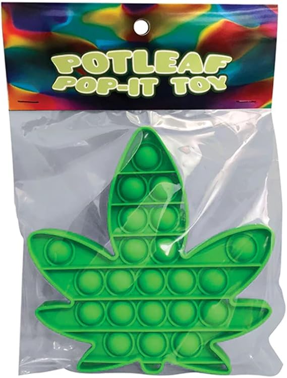 Kheper Games Botanical Leaf Fidget Toy - Green Silicone Sensory Pop-It & Stress Relief Tool