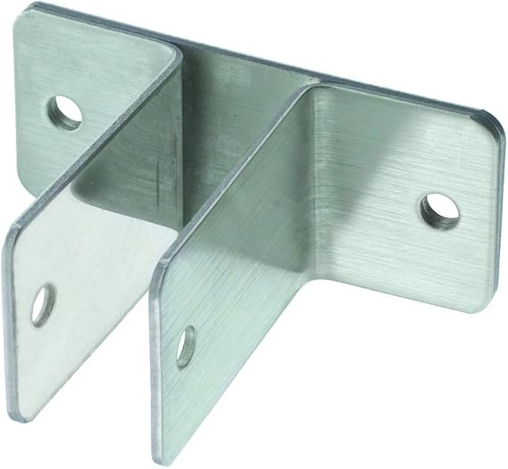 Harris Hardware 11569B Stainless Steel 2 Ear Bracket for 1/2" Panel
