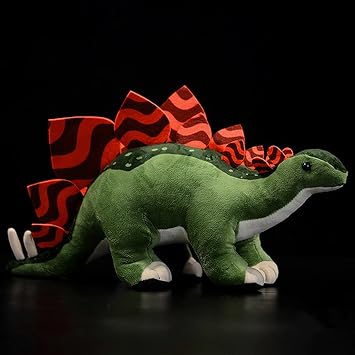 Simulation Stegosaurus Dinosaur Stuffed Plush Toy - 16inch Green Dinosaur Tyrannosaurus Plushie, Figurines Stuffed Toys Soft, Gifts Collectible for Kids