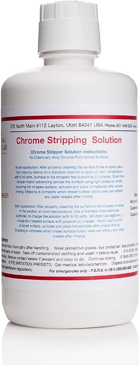 32 oz/1 Liter - Chrome Stripping Solution - Electroplating Solution