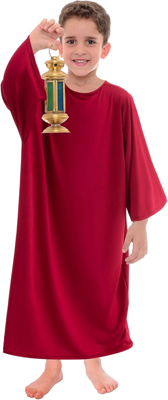 Toulite Shepherd Costume Kids Biblical Nativity Robe for Boys Girls