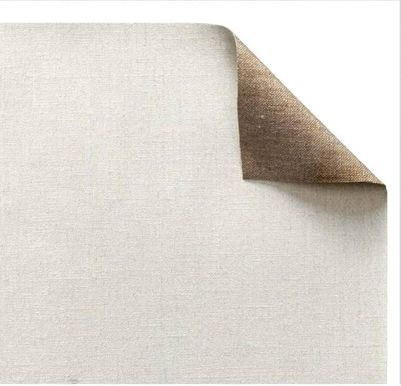Claessens Linen #15 Double Oil Primed Medium Texture Roll- Hand Primed Canvas Roll- Professional Quality Unstretched Canvas Roll for Painting Oil and Alkyd- 54 in x 3 Yard- Archival Canvas
