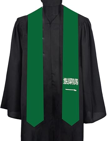 Saudi Arabia Country flags Graduation Stole scarf Graduation Sash for Study Aboard International Students for decoration gifts