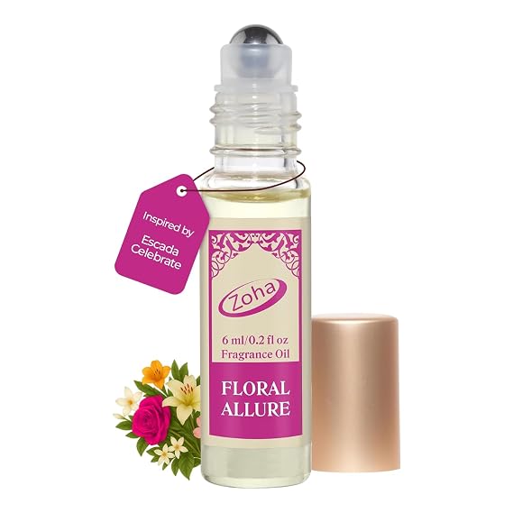 Zoha Floral Allure Perfume for Women and Men | Impression of Escada-Celebrate | Alcohol-free Fragrance | 6ml Roller
