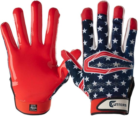 CUTTERS Game Day Receiver Glvs Flag L/XL