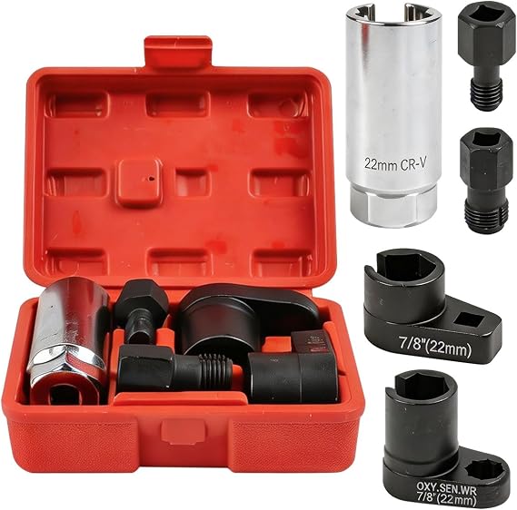 Lambda Sensor Key Set 5-Piece Lambda Sensor Tool 22 mm