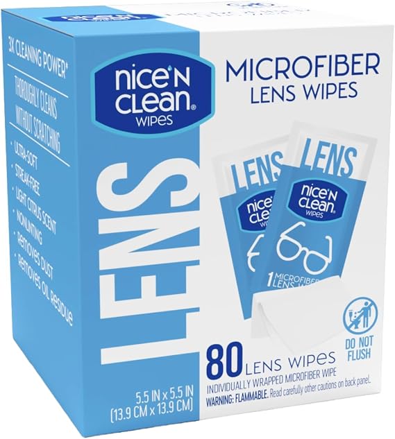 NNC 80 CT Microfiber Lens Wipes - Single Carton