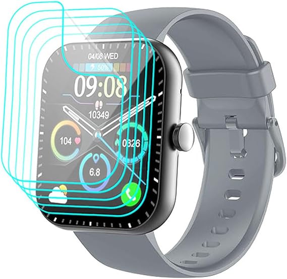 for Coucur Smart Watch Y66 Screen Protector [5 Pack] HD Clear Soft PET Film [Case Friendly] [Anti-Scratch] [Bubble Free] Compatible for Motast Coucur Jugeman Zakotu Kuizil Smartwatch Y66