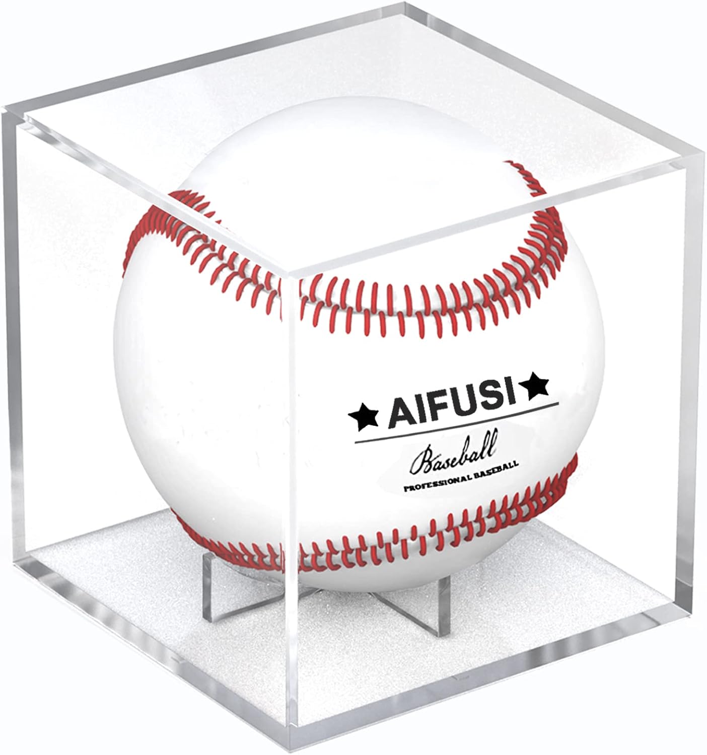 Baseball Display Case, UV Protected Acrylic Cube Baseball Holder Square Clear Box Memorabilia Display & Storage Sports Official Baseball Display Case - Autograph Display - Fits Official Size Ball