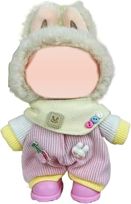 Clothes Compatible with 17cm Dolls Accessories, Includes Cloak, Bodysuit, Stylish Adorable Doll Clothing Accessories  No Doll Pink