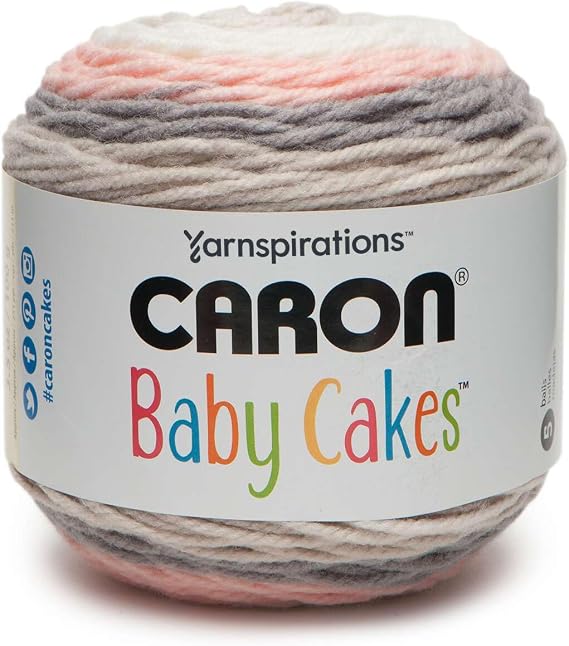 Caron Baby Cakes Self-Striping Yarn ~ 3.5 oz Cakes by The Each (Dreamy Peach)