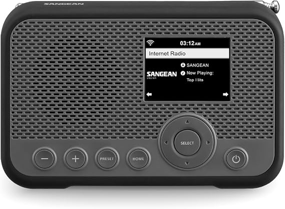 Sangean WFR-39 FM-RBDS/Internet Radio with Spotify Connect, AirMusic Control Rechargeable Portable Digital Radio
