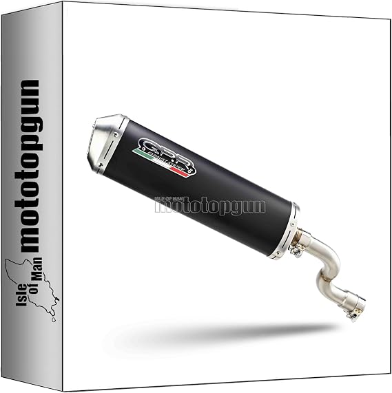 exhaust gpr black aluminium evo4 road, db-killer included, pi.5.evo4 compatible with piaggio x8 200 2004 2005 2006 2007 mototopgun