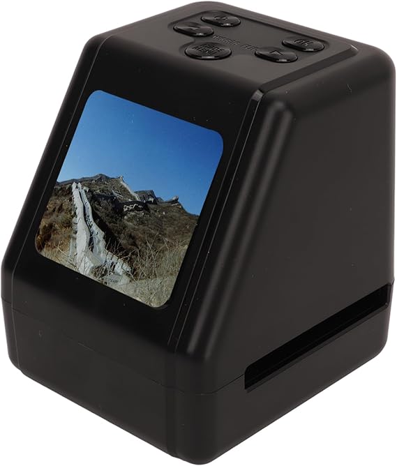 Film and Slide Scanner, 2in Screen Digital Negatives Scanner Photo Scanners, Supports up to 128GB, Convert 135, 126, 110, 8mm Slides to 12mp JPG Photos